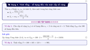 công thức tính tổng của cấp số nhân