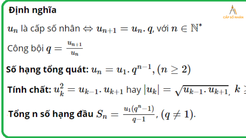 công thức cấp số nhân và cấp số cộng