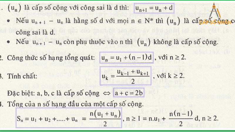 công thức cấp số nhân lớp 11